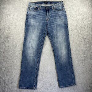 Lucky Brand Jeans Mens 34x32 Blue Denim Pants 363 Vintage Straight Stretch Flex